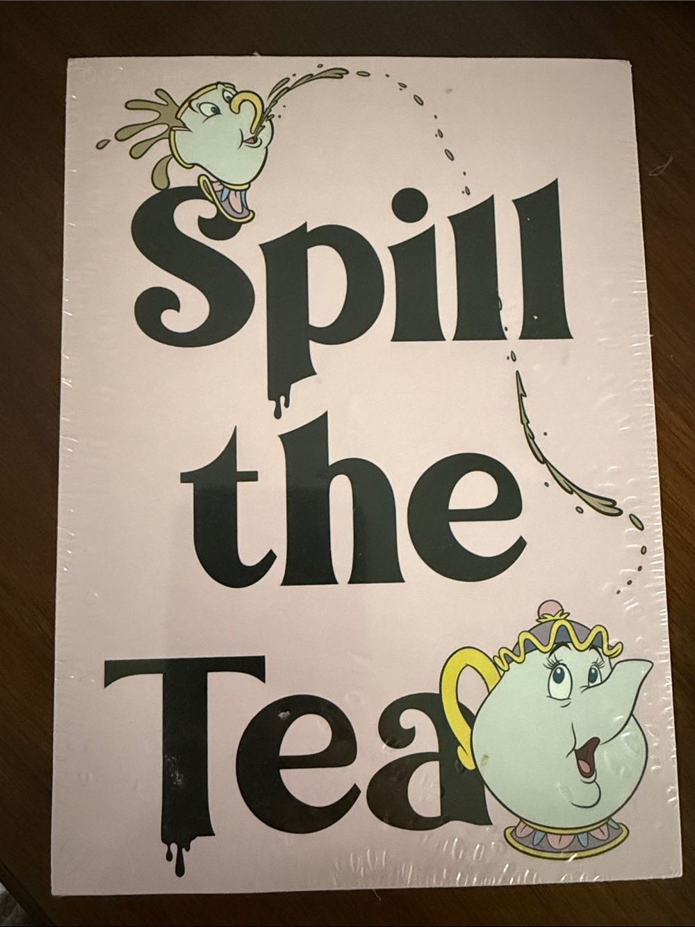 Disney ‘Spill the Tea' Decorative Sign - Mrs Potts and Chip